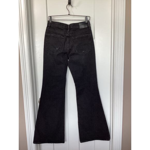 NWT Express Women's Denim Mid Rise 70s Flare Jeans Cowgirl Western Black Size 4R - Picture 5 of 12
